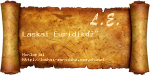 Laskai Euridiké névjegykártya